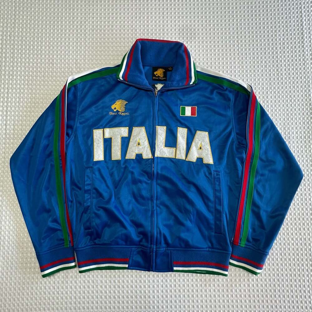 Paul Regali Italia Soccer Track Jacket Blue Size S